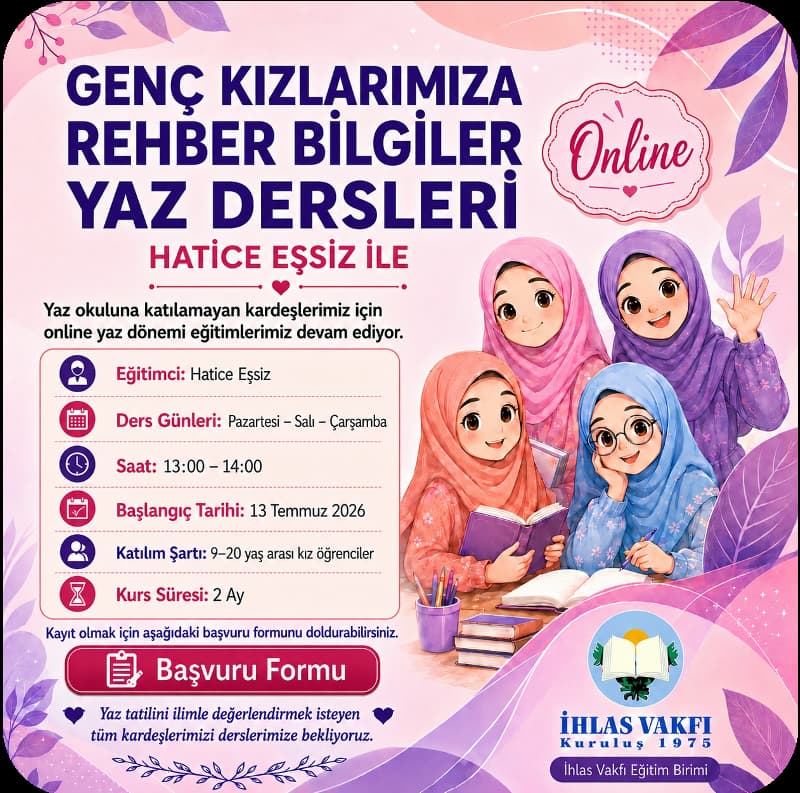 İlmihal Dersleri Yaz Kursları