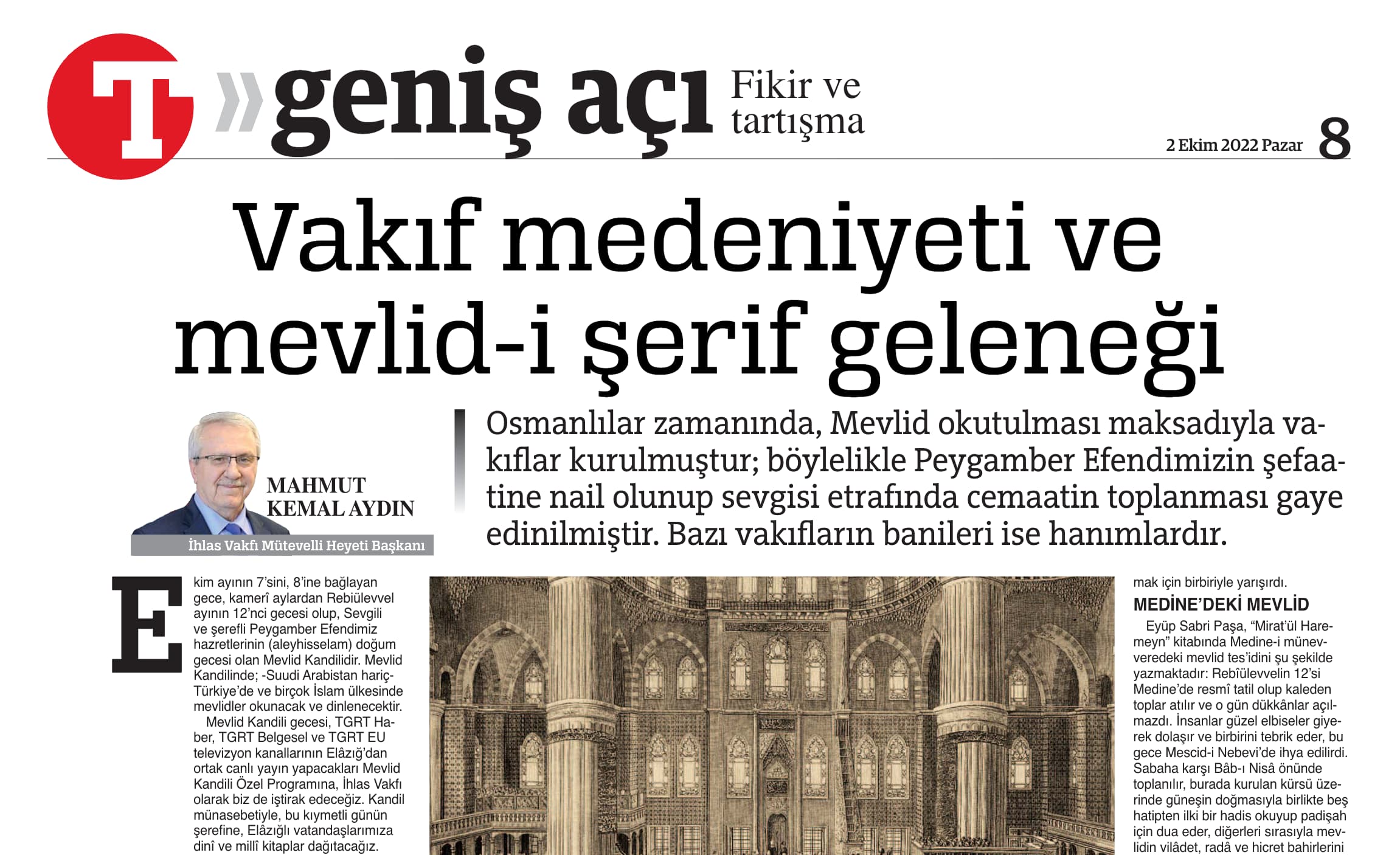 Vakıf medeniyeti ve mevlid-i şerif geleneği