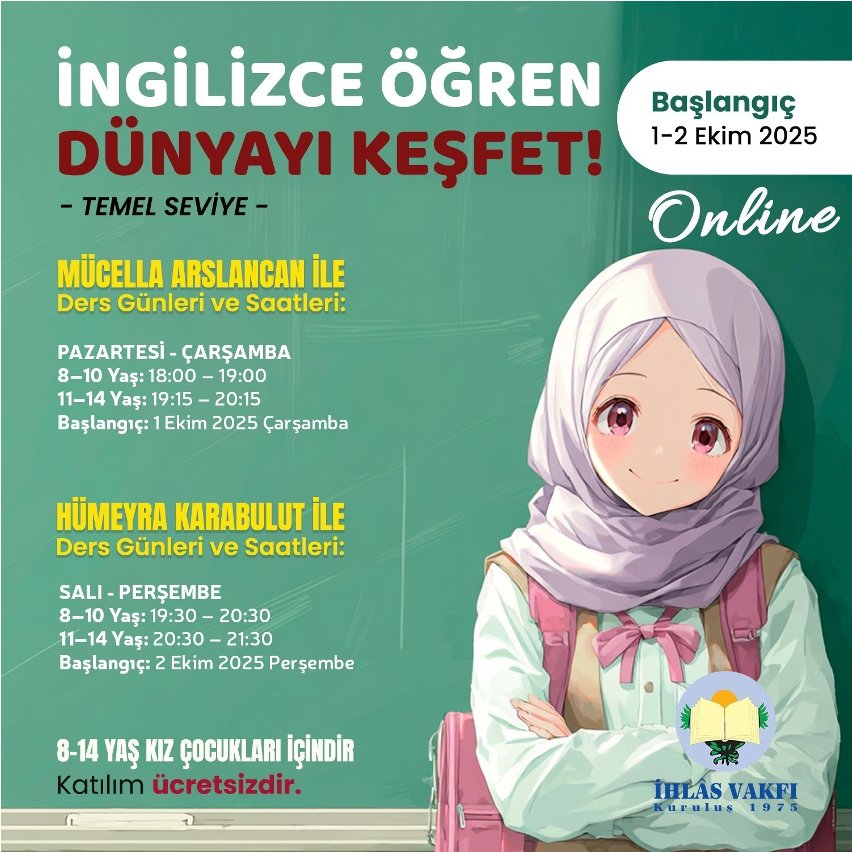 İngilizce Eğitimi (8-14 Yaş Kızlar)