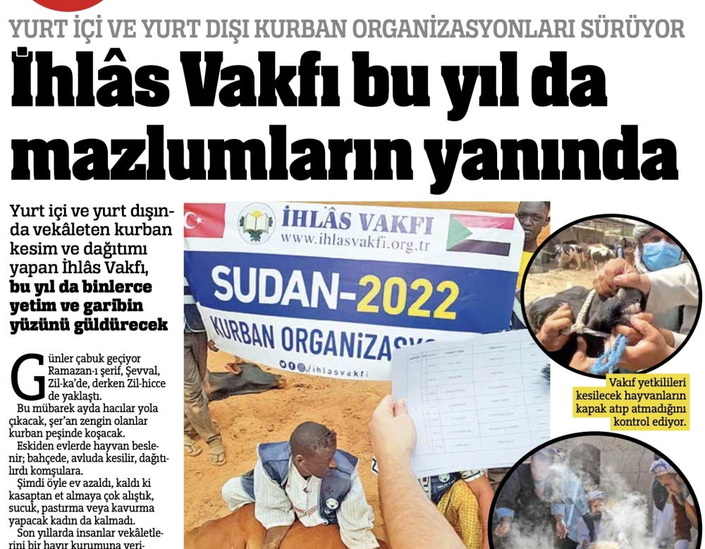 İhlâs Vakfı bu yıl da mazlumların yanında