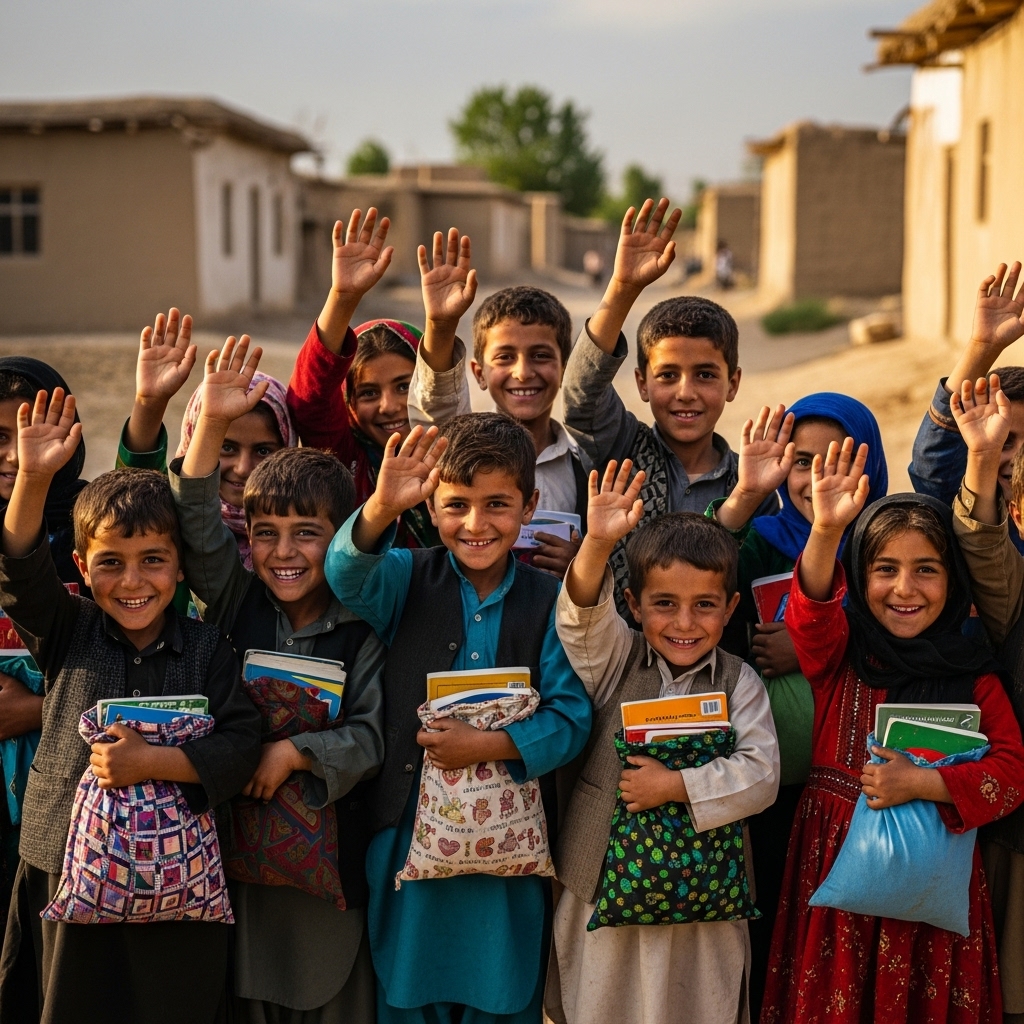 Yardım eli uzatan çocuk